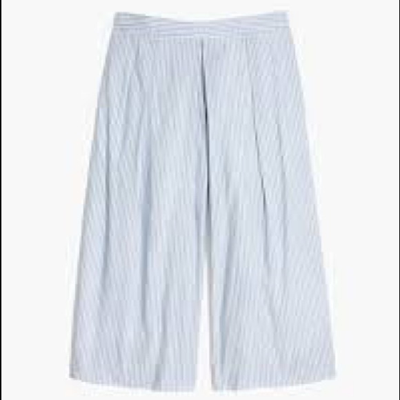 Madewell Pavilion stripe culotte pants pockets M - Picture 4 of 10